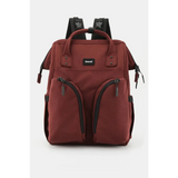 Babe Beachwaer large capacity waterproof back pack Himawari in maroon with dual front pockets and adjustable straps