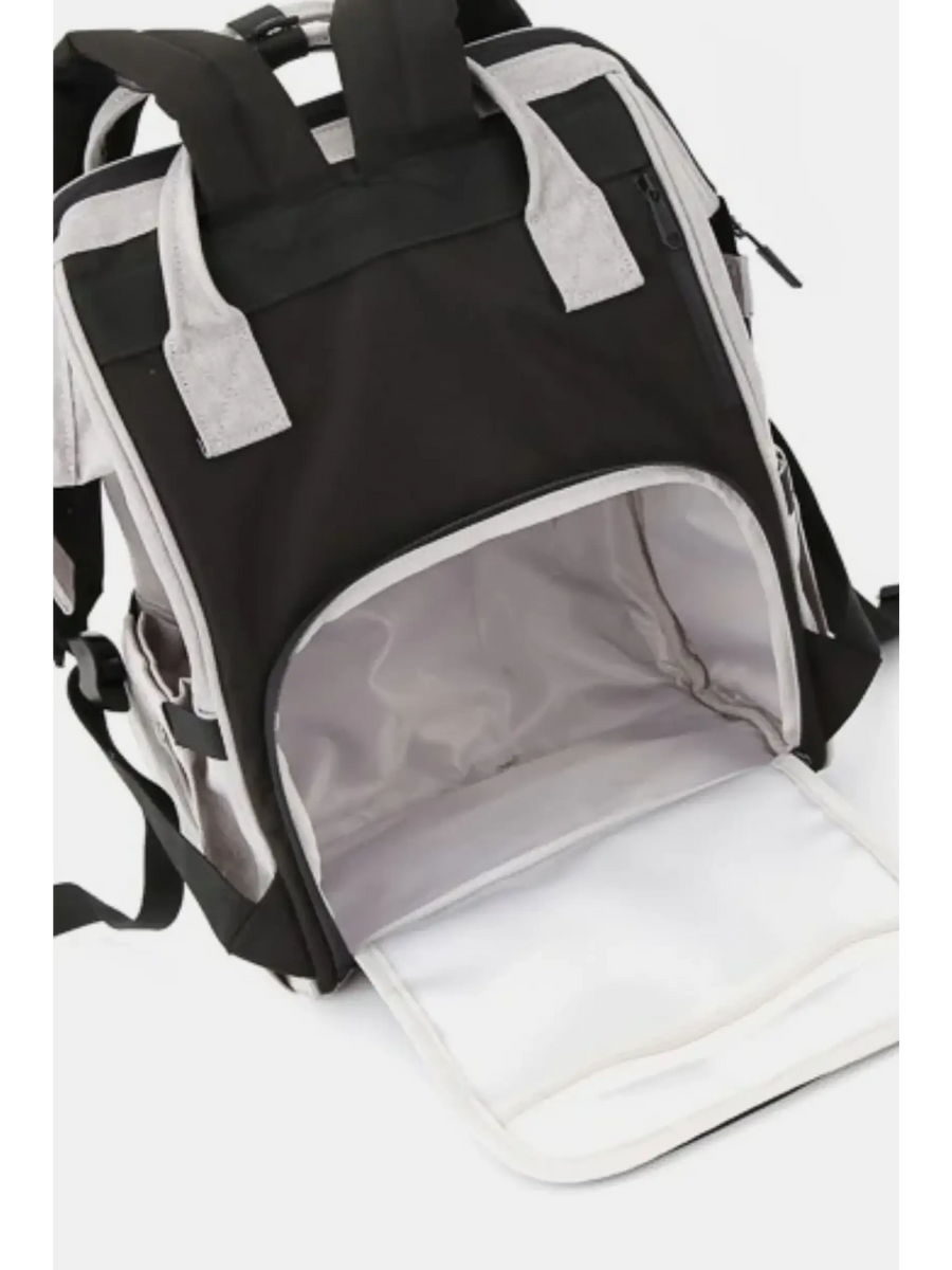 Babe Beachwaer large capacity waterproof back pack Himawari open showing spacious main compartment and padded straps