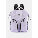 Large capacity waterproof back pack Himawari by Babe Beachwaer in light purple with multiple zippered pockets