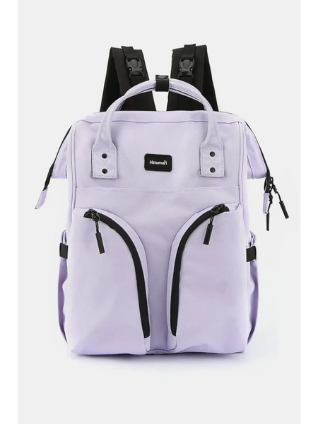 Large capacity waterproof back pack Himawari by Babe Beachwaer in light purple with multiple zippered pockets