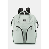 Babe Beachwear large capacity waterproof back pack Himawari in light green with multiple zippered pockets