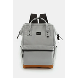 Himawari Lightweight Backpack in gray with black straps and brown base by Babe Beachwear
