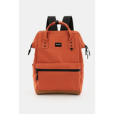 Himawari Lightweight Backpack in orange with black straps and front zipper pocket