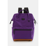 Purple Babe Beachwaer Himawari Lightweight Backpack with black straps and front zipper pocket