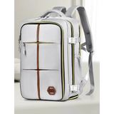 Babe Beachwaer Himawari Lightweight Carry-On Backpack in white with multiple compartments and padded straps