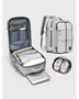 Babe Beachwaer Himawari Lightweight Carry-On Backpack in white with organized compartments and shoe storage