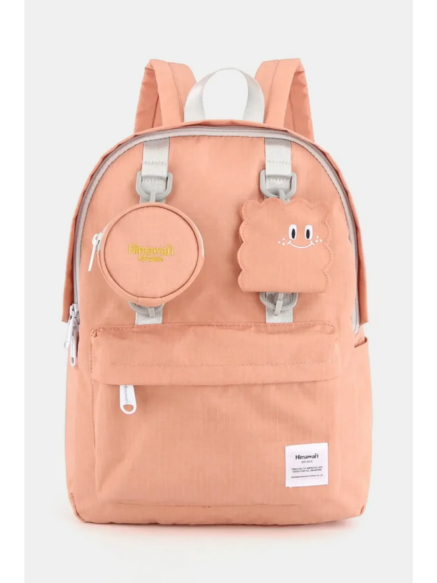 Peach Babe Beachwear medium beach backpack for school or travel with front pockets and cute accessories
