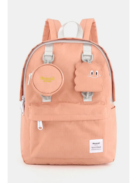 Peach Babe Beachwear medium beach backpack for school or travel with front pockets and cute accessories
