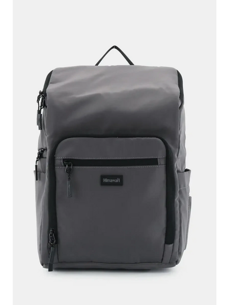 Babe Beachwaer Himawari Nylon Top-Open Backpack in gray with multiple zippered compartments