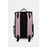 Babe Beachwaer Himawari Nylon Top-Open Backpack in pink shown from the back with adjustable straps