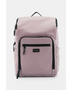 Himawari Nylon Top-Open Backpack in soft pink with black zipper details and front pocket