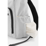 Close-up of Babe Beachwaer Himawari Nylon Top-Open Backpack side pocket with tissue dispenser and black strap