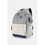 Himawari stylish summer backpack for women in gray with beige front pocket and blue base from Trendsi