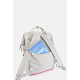 Trendsi Himawari stylish summer backpack for women in light gray with padded straps and side pocket