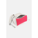 Himawari stylish summer backpack for women in beige and pink with adjustable straps and zippered main compartment