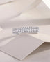 Babe Beachwear infinity Moissanite band ring with sparkling stones and silver beaded edges