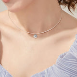Trendsi necklace featuring an invisable 1 carat diamond pendant on a delicate chain