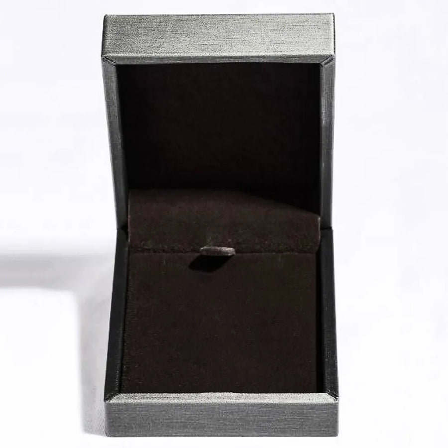Empty gray jewelry box for Trendsi necklace with invisable 1 carat diamond display
