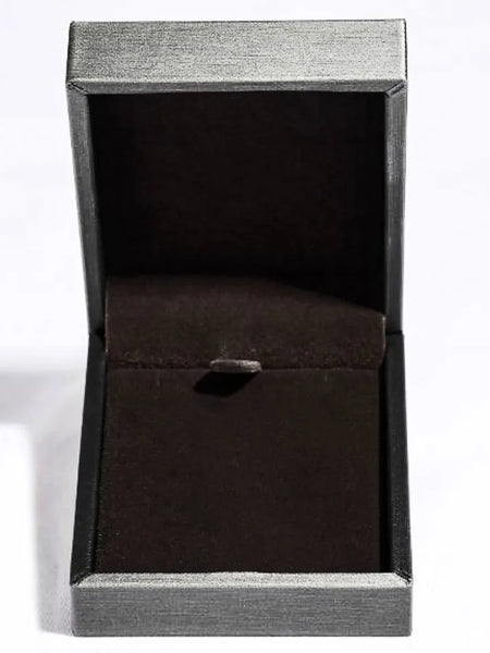 Empty gray jewelry box for Trendsi necklace with invisable 1 carat diamond display