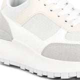 Babe Beachwear lace up vacation sneakers for women in white with gray and beige accents
