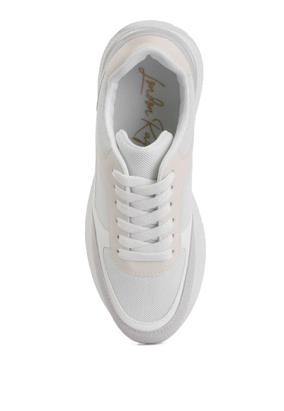 Babe Beachwear lace up vacation sneakers for women in white with breathable mesh and cushioned sole