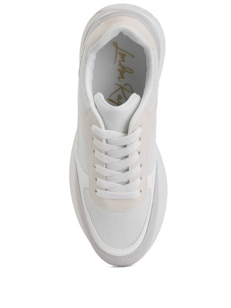 Babe Beachwear lace up vacation sneakers for women in white with breathable mesh and cushioned sole