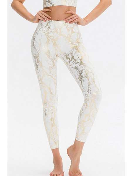 Animal Print Slim Fit Wide Waistband Long Sports Pants - Beach Babes Beachwear - Fort Lauderdale1