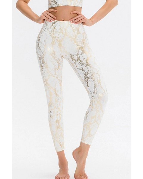 Animal Print Slim Fit Wide Waistband Long Sports Pants - Beach Babes Beachwear - Fort Lauderdale1