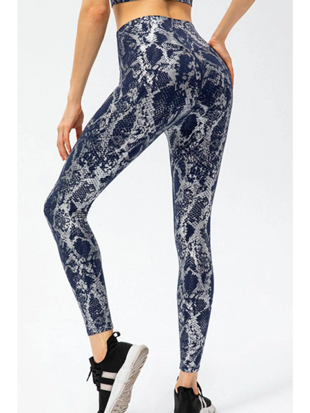 Animal Print Slim Fit Wide Waistband Long Sports Pants - Beach Babes Beachwear - Fort Lauderdale6