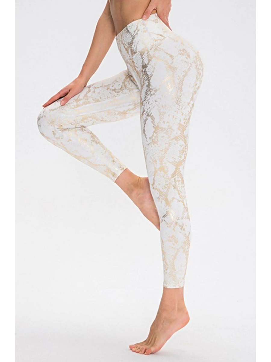 Animal Print Slim Fit Wide Waistband Long Sports Pants - Beach Babes Beachwear - Fort Lauderdale3