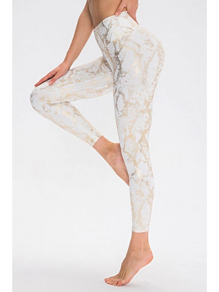Animal Print Slim Fit Wide Waistband Long Sports Pants - Beach Babes Beachwear - Fort Lauderdale3