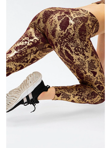 Animal Print Slim Fit Wide Waistband Long Sports Pants - Beach Babes Beachwear - Fort Lauderdale