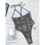 Leopard Halter Top Bikini - Beach Babes Beachwear - Fort Lauderdale