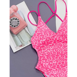 Leopard One Piece -V Neck Swimsuit - Beach Babes Beachwear - Fort Lauderdale