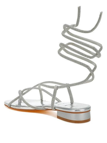Rag Company gold strappy sandals with wraparound ankle straps and low block heel1