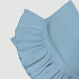 Close-up of light blue ruffled sleeve detail on Trendsi mermaid dress maxi dress