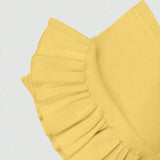 Yellow ruffled sleeve detail of Trendsi mermaid dress maxi dress close-up