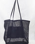 Black Mesh Beach Bag Tote Bag with long handles by Babe Beachwear perfect for beach trips