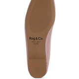 Sole view of Rag Company metallic ballet flats for women in size UK 5 US 7 EU 38