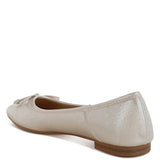 Rag Company metallic ballet flats for women in light gold with a small bow detail and flat sole