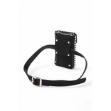 Babe Beachwear black mini bag for phone wallet with silver chain and adjustable belt strap