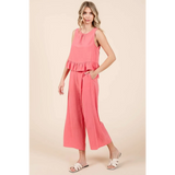 Stylish Linen Pants & Ruffle Tank - Beach Babes Beachwear - Fort Lauderdale