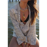 Trendsi Nautical Print Top and Shorts Set featuring black and white sea-inspired designs with sun and star motifs