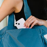 Babe Beachwear Nylon Lightweight Weekender Gym Bag in blue with spacious main compartment and shoulder straps