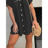 Babe Beachwear off shoulder denim dress for curvy women styled with a woven handbag