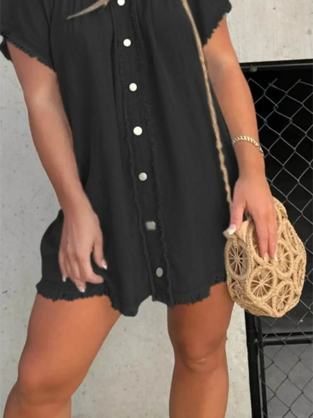 Babe Beachwear off shoulder denim dress for curvy women styled with a woven handbag