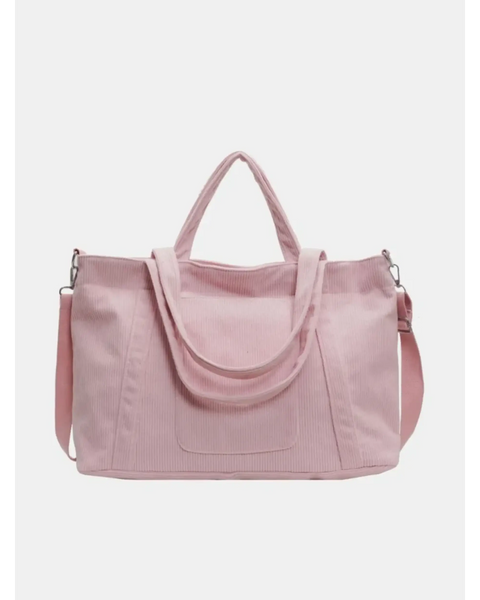 Babe Beachwear lightweight Ladies duffle bag in soft pink with shoulder strap and top handles