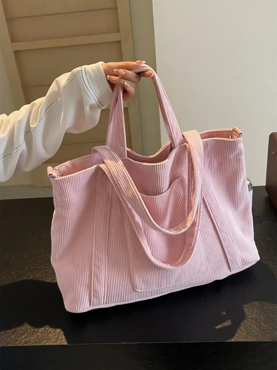 Babe Beachwaer lightweight Ladies duffle bag in soft pink with dual handles and spacious design