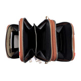 Babe Beachwaer plaid crossbody bag for women with multiple zip compartments and card slots