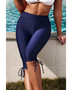 Beach Babes navy plus size swim pants with adjustable side ties perfect for poolside wear